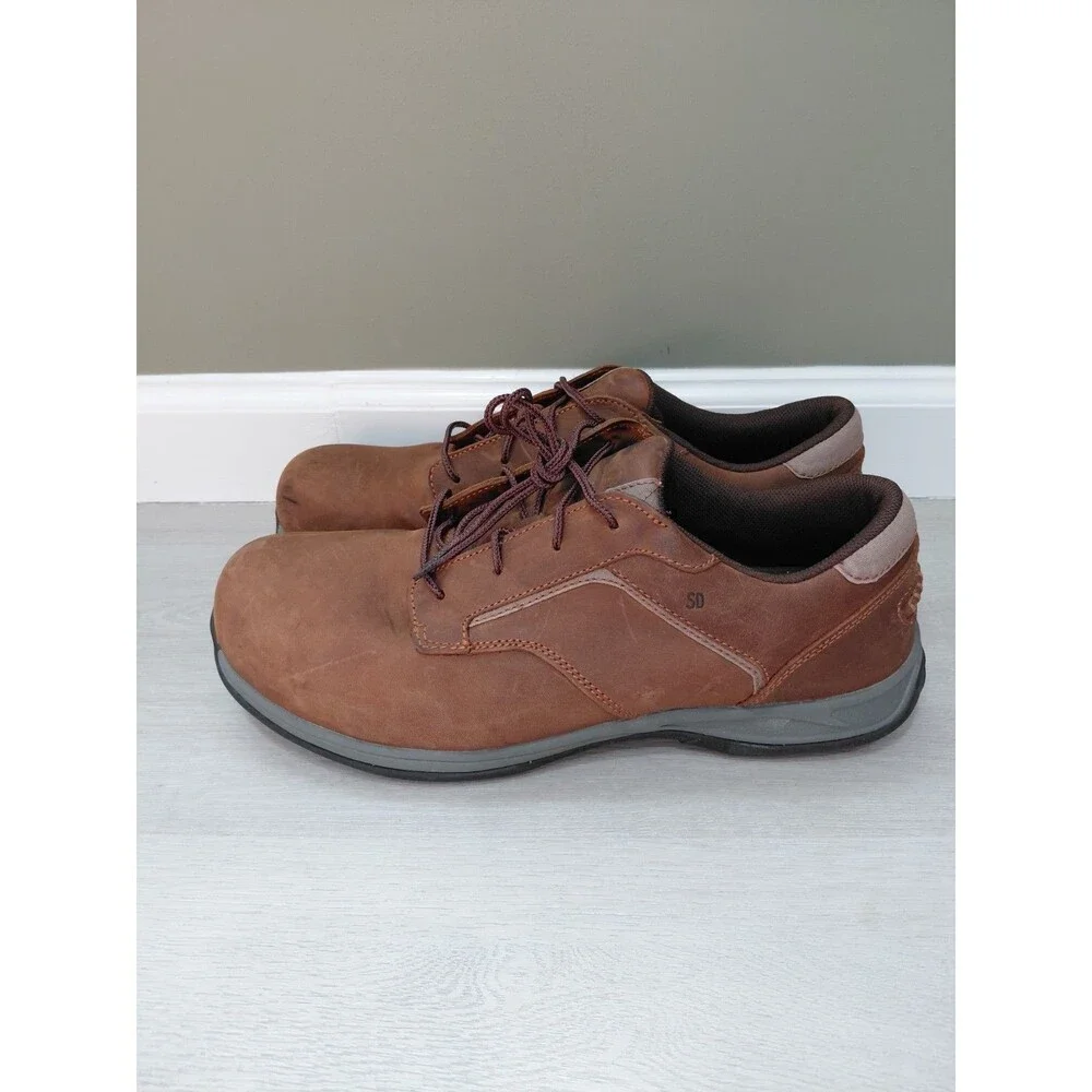 Red Wing Men's Size 13D Brown Leather Steel Toe Work Shoes SD 6708 Oil Resistant